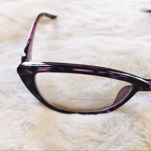 Bailey Purple Cat Eye Bi-Focal Reader Glasses - Picture 5 of 11